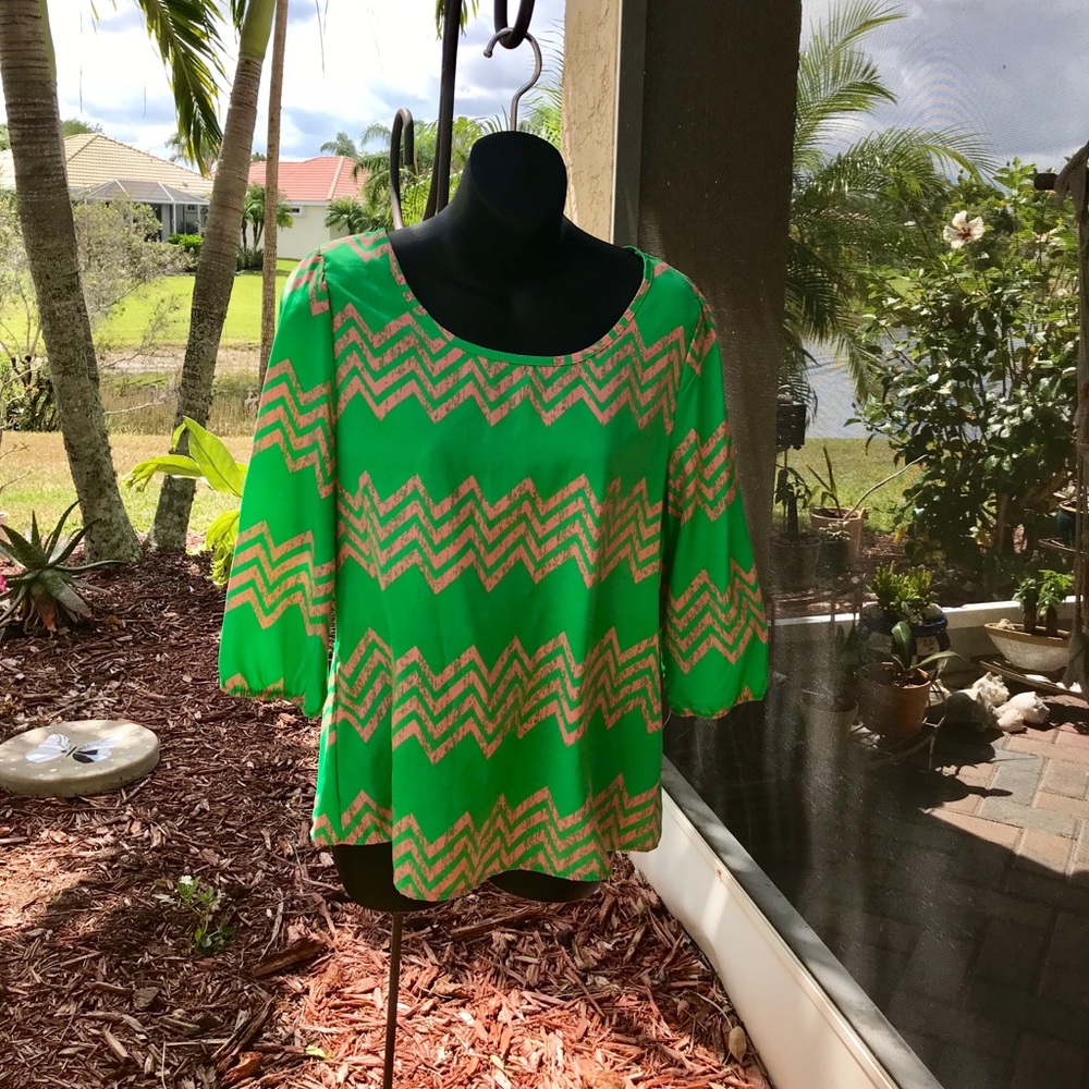 Peach love cream blouse